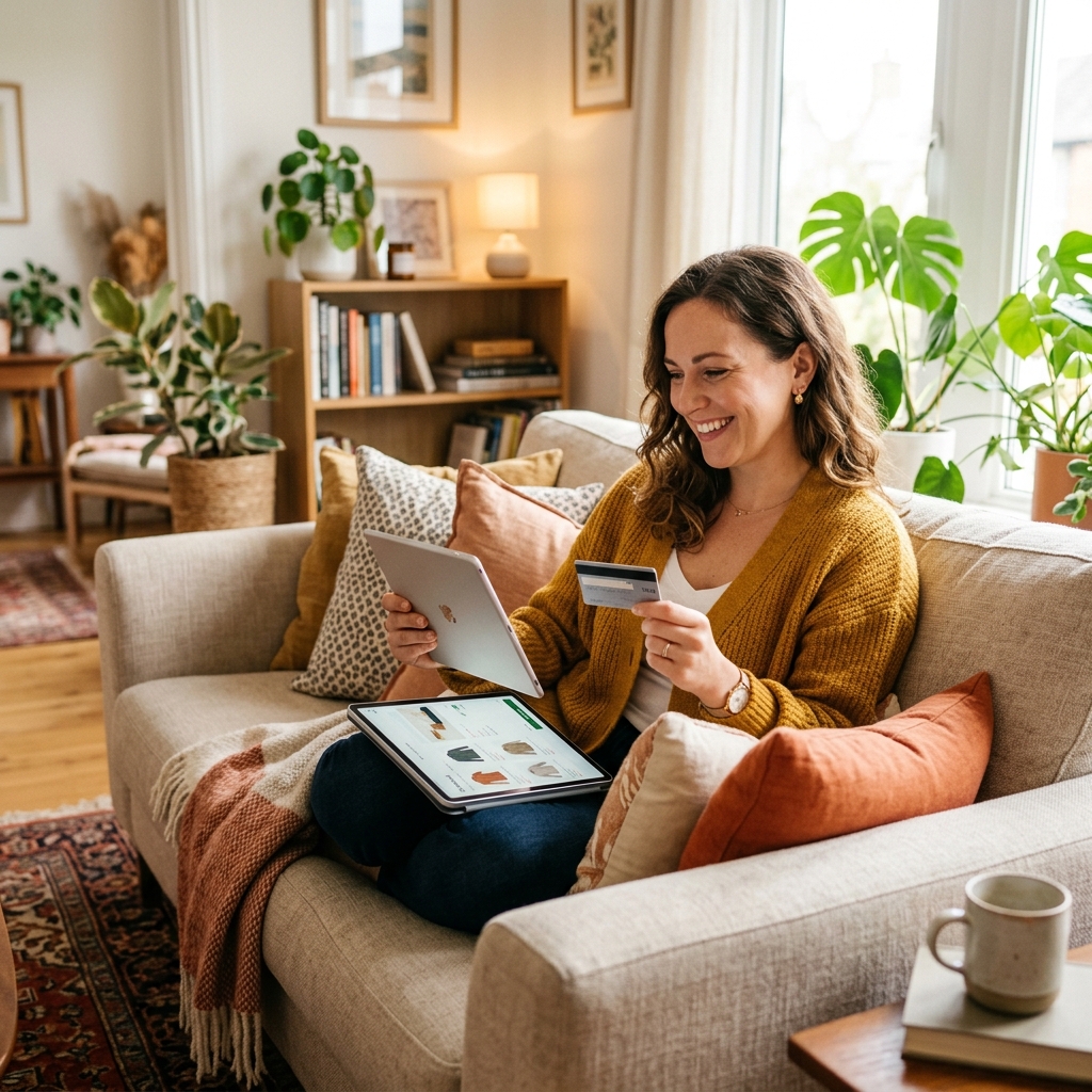 Woman ordering twitiptv subscription